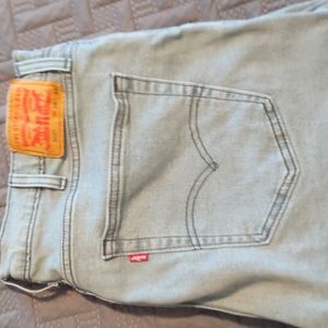 LEVI'S 502 Straight Taper Jeans 38x32 Light Silver